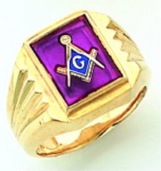 Gold Plated Blue Lodge Masonic Ring #8